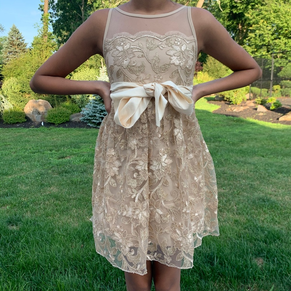 Girls gold dress